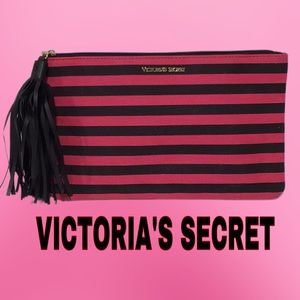 NEW Victoria’s Secret Make-Up Bag with Black Tassel, Canvas